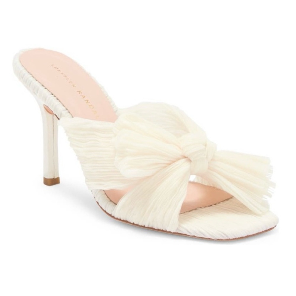 Loeffler Randall Cream Bow Claudia Heels